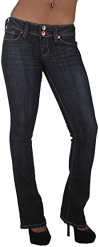EF1378 -The Knockout by Refuge, Premium Boot Leg Jeans in Dark Blue Size 10