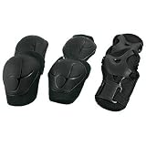 Como 3 Sets Skating Gear Knee Elbow Wrist Support Black Pads for Child