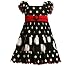 Bonnie Jean Toddler Girls 2T-4T BLACK IVORY MIXED POLKA-DOT TIERS Special Occasion Girl Party Dress