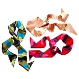 L. Erickson USA Elastic Loop Headband 100% Silk Charmeuse - Waves