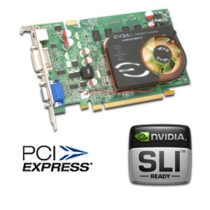 eVGA 01G-P2-N795-TR 1GB1024MB 8600GT PCI-E D+D+HD HDTV-7 RoHS