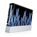 Blue Neon Flames Design Nintendo Wii Body Protector Skin Decal Sticker