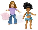 8 Piece Bundle - Swimsuit & Denim Shorts & Jeans & T-shirts Outfit - Fits American Girl Doll 18