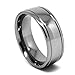 Blue Chip Unlimited - 8mm Grooved Classic Titanium Engagement Band Mens Wedding Ring Anniversary Gift Bridal Ring Size (7.5)