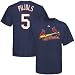 St. Louis Cardinals T Shirt : Majestic St Louis Cardinals #5 Albert Pujols Youth Navy Blue Player T Shirt