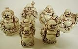Set of 6 Mini Happy Buddhas