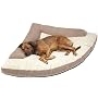Caddis Corner Dog Bed with Bolster Brown Plaid Large 44" x 64" x 44"