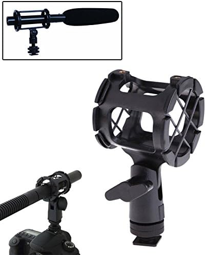 Universal Camera Microphone Shock Mount Filming Record Holder Clip With Hot shoe