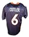 Jay Cutler Autographed/Hand Signed Denver Broncos Blue Reebok Authentic Jersey