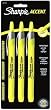 Sharpie Accent Retractable Pen 3-Pk Yellow Highlighter 1-Card