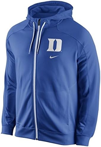 Nike Duke Blue Devils Game Time Full Zip Performance Hoodie - Royal Blue, Large