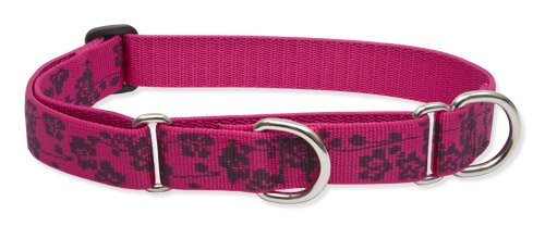 Lupine Large Martingale Style Dog Collar - Plum Blossom 15-22 Inches