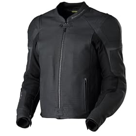 Scorpion Stinger Black Phantom Leather Motorcycle Jacket – Size : Large