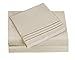 HC COLLECTION 1800 Series Microfiber Sheet & Pillow Case Set(King, Cream)