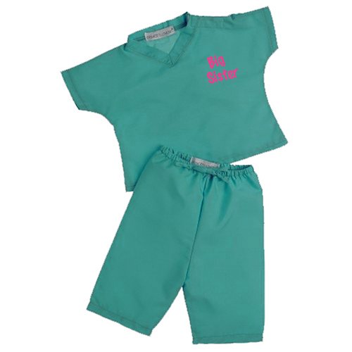 Princess Linens Little Sister Scrubs Candystriper Pink, 0-6 Months