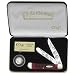 Case Cutlery CAT-IHN/RPB Indian Head Nickel Pick Bone Handle Trapper Pocket Knife with Tru Sharp Sur