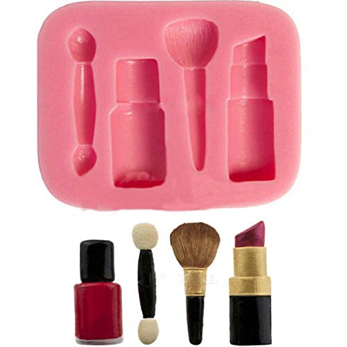Bingirl Silicone Mold Woman Makeup Cosmetic Lipstick Baking Fondant Cake Docarating Tool