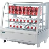 Polar Counter Top Refrigerated Display / 2 shelf Merchandiser - White.