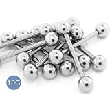 10G 3/4 Externally Threaded Straight Barbells