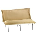 Casual Loveseat with Padded Cushion - Khaki