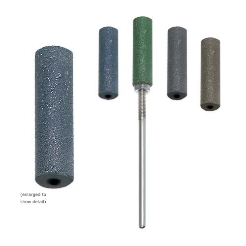 4pc Diamond-in-Rubber Emery Polishing Cylinder Tube Set - Fits Dremel - Metal, Glass, Stone, Tile