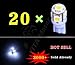 YITAMOTOR T10 Wedge 5050 5SMD White LED Light bulbs W5W 158 192 168 194(Pack of 20)