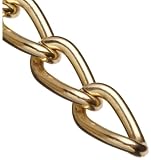 Campbell 0712517 Hobby and Craft Twist Chain, Brass Plated, #250 Trade, 0.099" Diameter, 25 lbs Load Capacity, 33 Feet Mini Reel