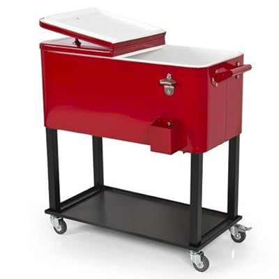 Best Choice ProductsÃ‚Â® Patio Deck Cooler Rolling Outdoor 65 Quart Solid Steel Construction Home Party by Best Choice Products