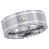 Titanium 0.03 ct GH Diamond Ring Sz 10.5