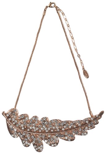 Pilgrim Damen-Halskette leaves rose gold plated kristall 38 cm 677-831 Preisvergleich