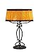 Lite Source C4872 Thaddeus Table Lamp, Dark Bronze with Amber Striped Tiffany Shade
