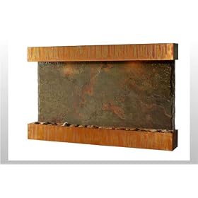 Lightweight NSI Slate Fountains Horizon Falls- Large Fountain Patina Copper By Bluworld from Floor-Standing Fountains