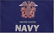 Navy "New Style" MILITARY Flag - 3 foot by 5 foot Polyester (NEW)