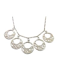 Sterling Silver Round Filigree Necklace