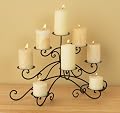 Luca Bella Home Wimberly Wrought Iron 8 - Pillar Candelabra