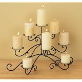 Luca Bella Home Wimberly Wrought Iron 8 - Pillar Candelabra