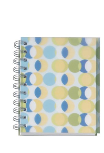 YOUNG GENERATION YP 232003 A6 WIRE-O-BOOK Notizbuch mit PP-Cover DIN A6 holzfreies Papier kariert und perforiert Dots blue