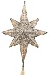 12" Lighted Silver Glitter Star of Bethlehem Christmas Tree Topper -Clear Lights