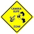 CAMERA BUFF ZONE CROSSING sign * travel