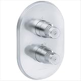 Grohe 19216BK0 F1 Integrated Thermostatic and Volume Control Trim with Rough-In Valve in Aluminum
