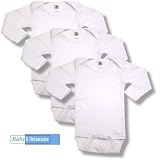 3- Pack of White Long Sleeve Bodysuits by Daydreamers