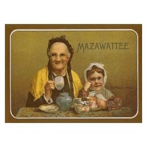1231 EXTRA LARGE MAZAWATTEE METAL ADVERTISING WALL SIGN RETRO ART