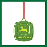 John Deere Logo Ceramic Christmas Ornament Set of 2 New