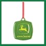 John Deere Logo Ceramic Christmas Ornament Set of 2 New