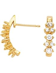 Pair of 14K Yellow Gold Diamond Earrings - 0.45 Ct. -- LIFETIME WARRANTY