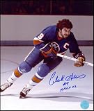 CLARKE GILLIES New York Islanders SIGNED 8x10 Photo