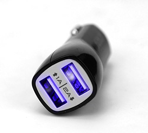 Dual USB Port 3.1 amp [1A / 2A] Universal Travel Car Charger Adapter for Samsung Galaxy S2 S3 S4 S5 / Galaxy Note 2 3 iPhone iPad Tablet (Black)