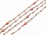 Alternating Faceted Bead Chain in Rose Gold 34 by Mizuki