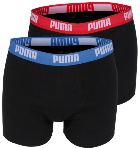 PUMA Herren Basic Boxer 2P, red / blue, L, 521015001 Preisvergleich