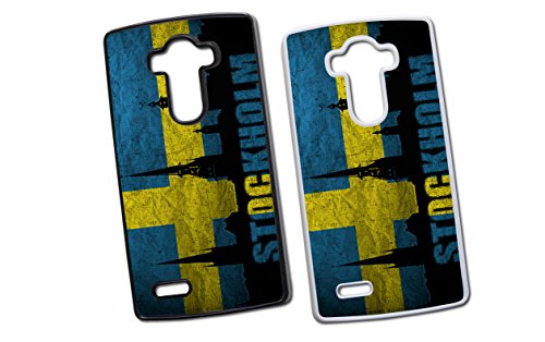 LG Schweden Stockholm 1 Hard Tasche Flip Hülle Case Cover Schutz Handy LG G3 Weiss